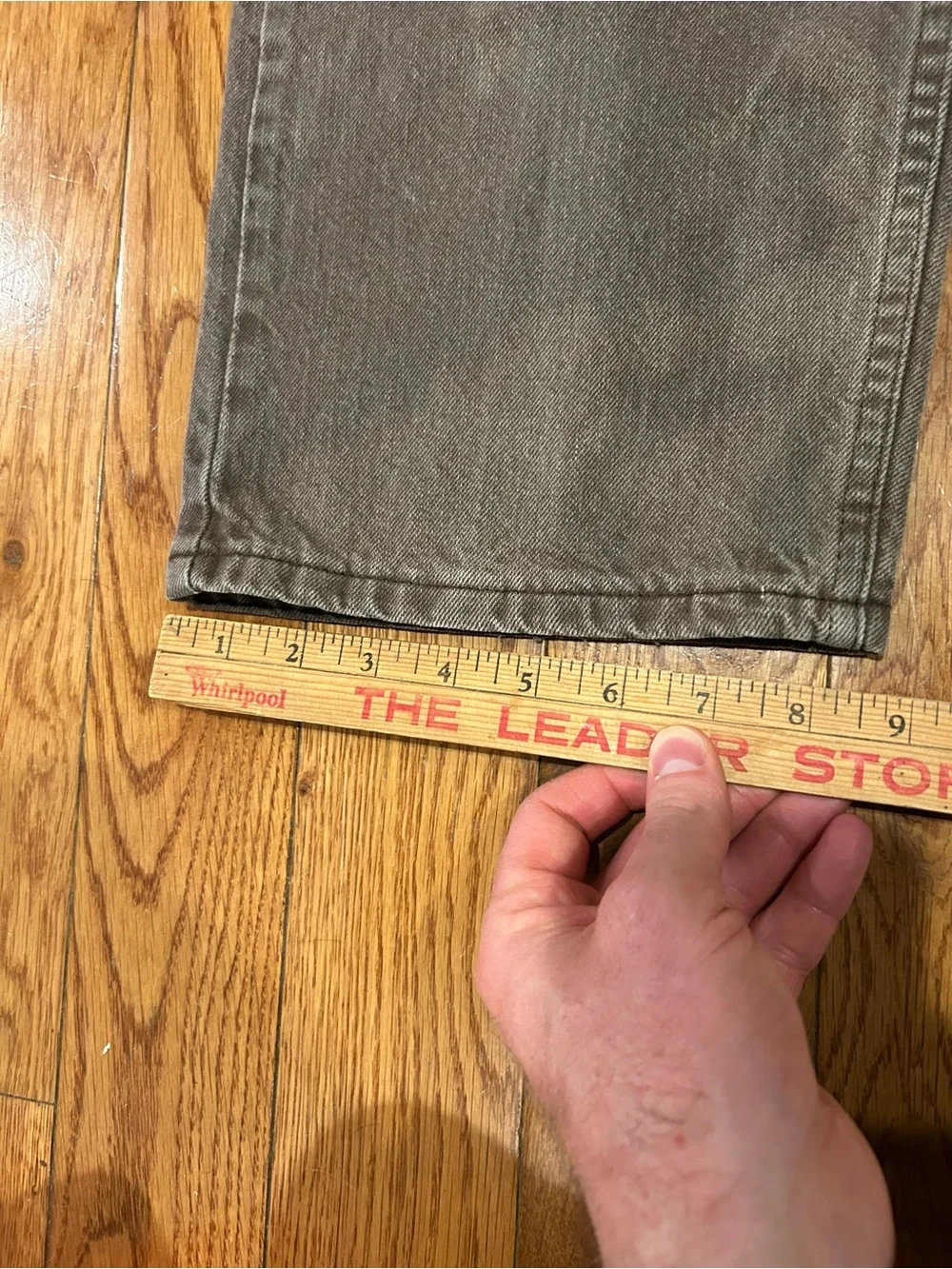 Wrangler Genuine Regular Fit Jeans Mens 40x30 Brown Denim Gray Faded Work Pants